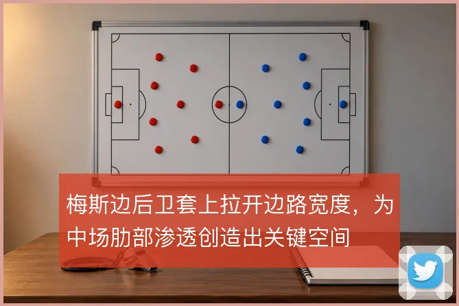 梅斯边后卫套上拉开边路宽度，为中场肋部渗透创造出关键空间